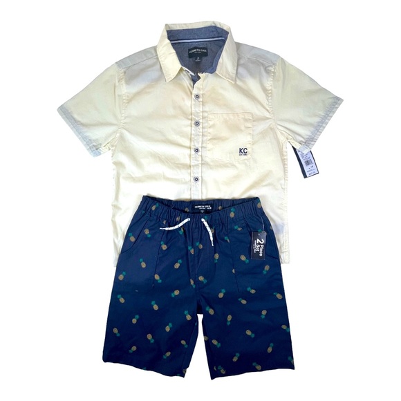 NEW KENNETH COLE BOYS SHRIT/SHORT SET Size 10 - Picture 2 of 5